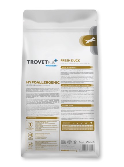 Каталог Сухой корм для собак Trovet Plus Hypoallergenic Vet Diet Adult (утка) для собак
