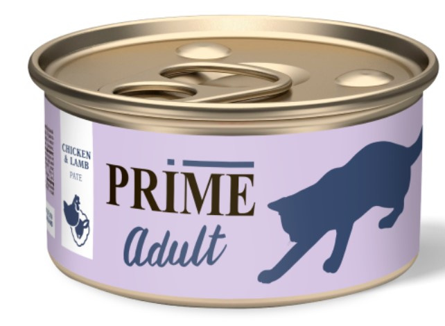 Консервы для кошек PRIME Паштет Adult Cat (курица, ягненок)