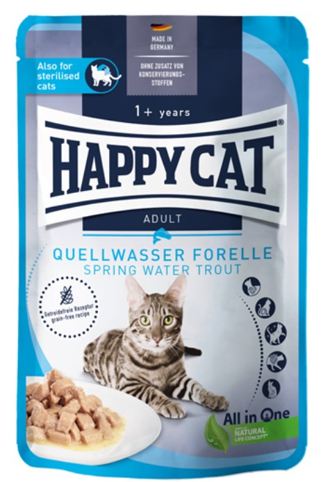 Влажный корм для кошек Happy Cat Culinary Meat in Sauce QuellwasserForelle Adult Cat кусочки в соусе