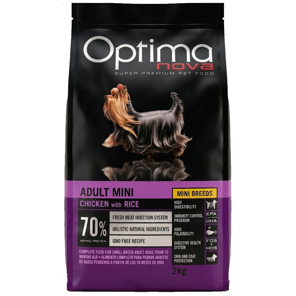 Каталог Сухой корм для собак мелких пород OPTIMANOVA Adult Dog Mini Chicken&Rice для собак