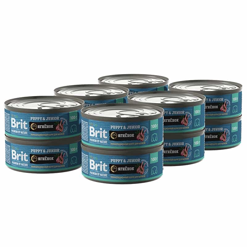 Консервы для собак Brit Premium Dog (ягненок)
