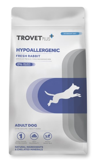 Каталог Сухой корм для собак Trovet Plus Hypoallergenic Vet Diet Adult (кролик) для собак