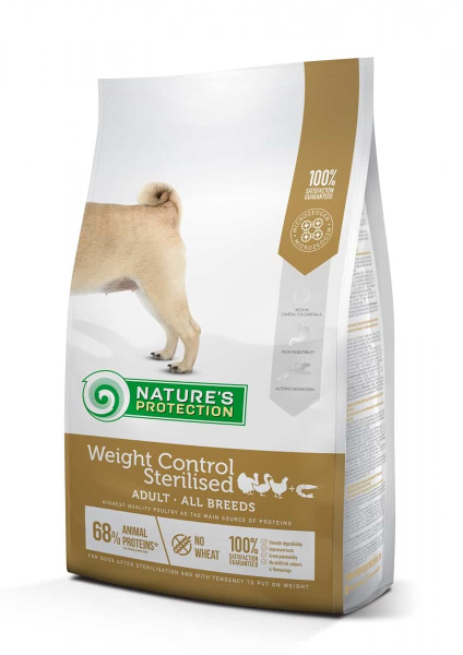 Питание для собак с лишним весом Сухой корм для собак Nature's Protection WEIGHT CONTROL STERILISED (избыточный вес)