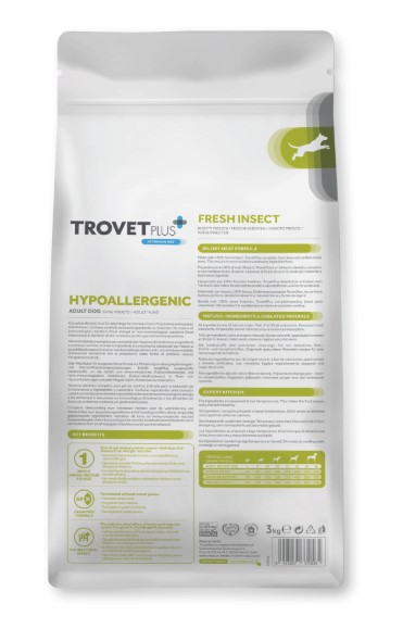Каталог Сухой корм для собак Trovet Plus Hypoallergenic Vet Diet Adult (насекомые) для собак