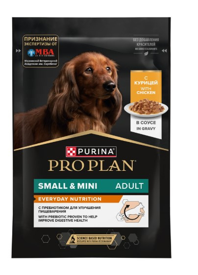Влажный корм для собак Pro Plan EveryDay Nutrition Small & Mini Adult в соусе (курица)
