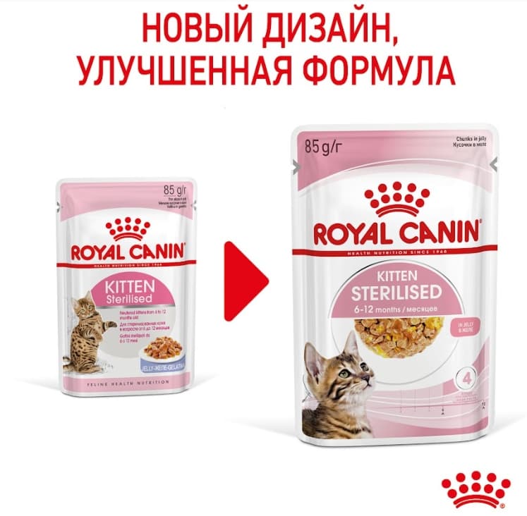 Влажный корм для котят Royal Canin Kitten Sterilized (в желе)