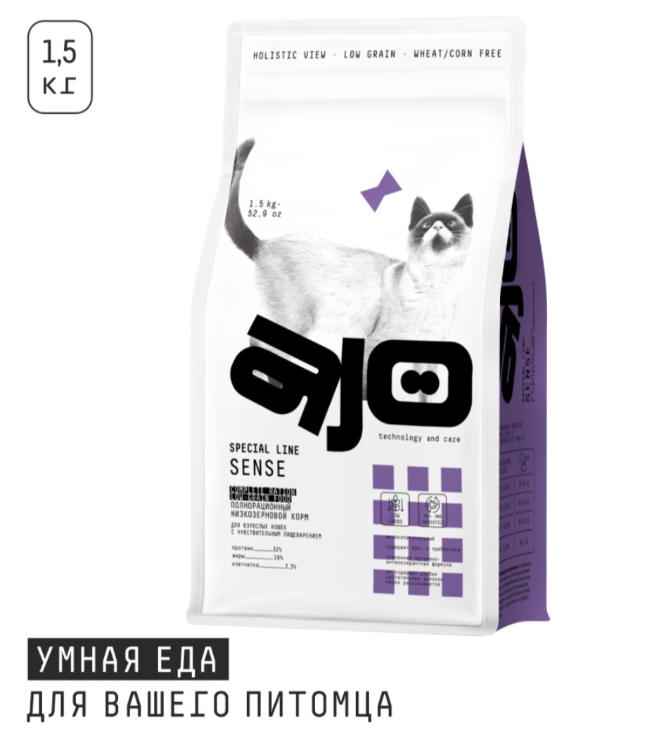 Сухой корм для кошек AJO Special Line Sense Adult Cat