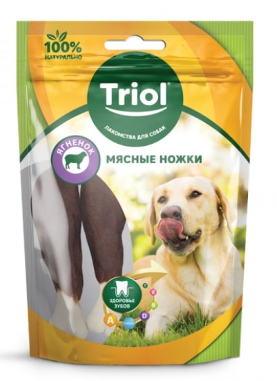 TRIOL Мясные ножки с ягненком для собак 70 гр (10171039)