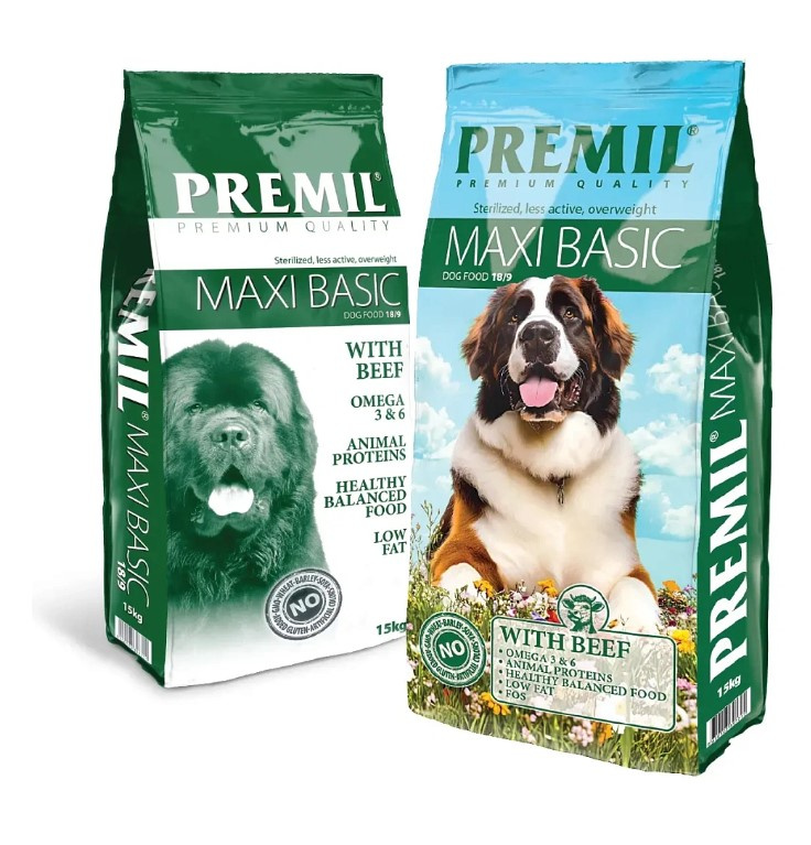 Каталог Сухой корм для собак Premil Premium Maxi Basic Adult Dog (курица, говядина) для собак