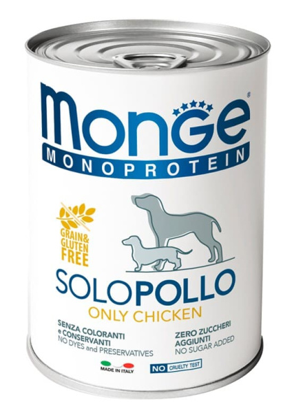 Влажное питание для собак Monge Dog Monoprotein Adult Chicken (курица)