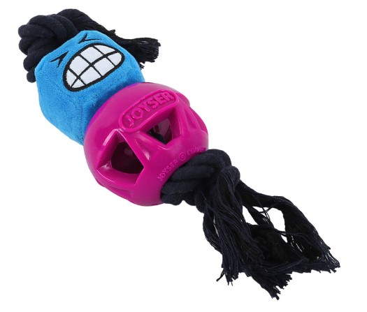 JOYSER Игрушка для собак Cageball Funhead Jack с резиновым мячом и пищалкой M, 37 см
