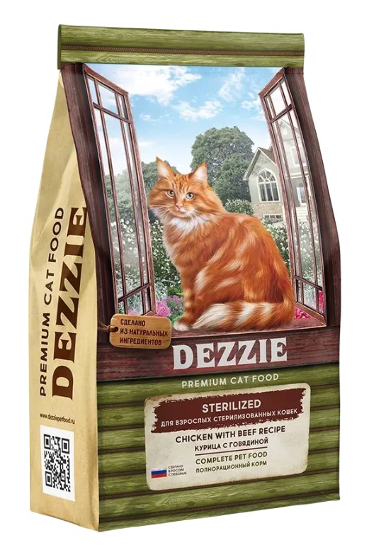 Сухой корм для кошек DEZZIE Sterilized Adult Cat (курица, говядина)