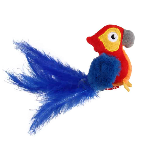 Игрушка для кошек "GiGwi" "ПОПУГАЙ", со звуковым чипом, 12 см (75459)