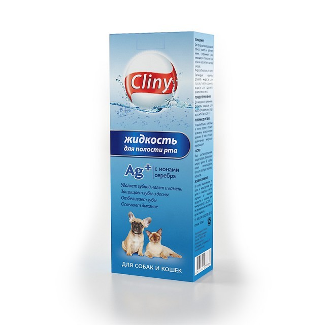 Жидкость для полости рта д/кошек 100мл. Cliny для кошек
