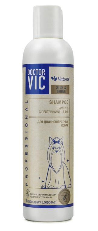 Шампунь с протеинами шёлка для короткошерстных собак "Doctor VIC"