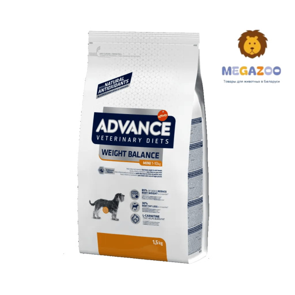 Ветеринарный рацион для собак Advance Dog VetDiet Weight Balance Mini (птица) 