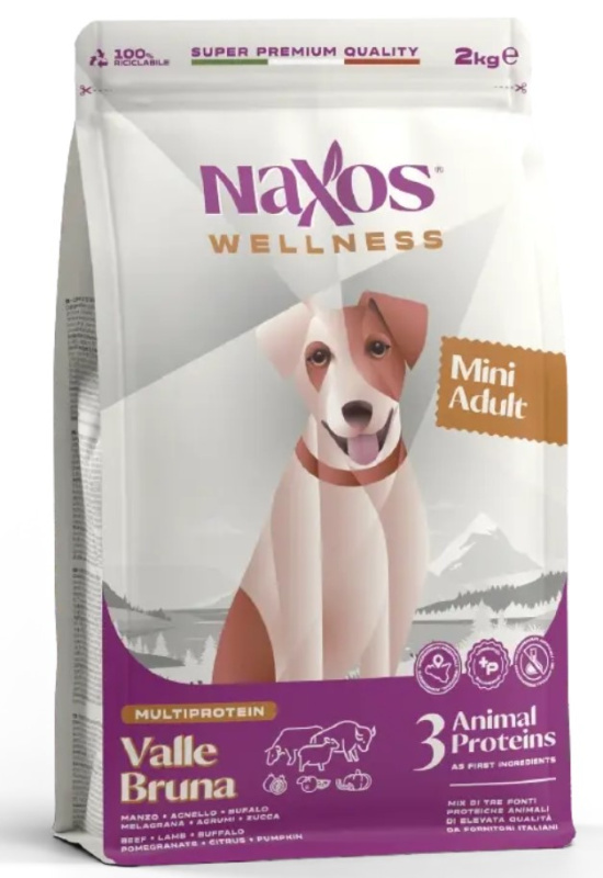 Каталог Сухой корм для собак мелких пород Adragna Naxos Wellness Adult Mini (говядина, буйвол, ягненок) для собак