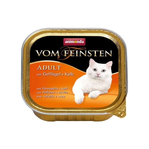 Влажный корм для кошек Animonda Vom Feinsten Adult (домашняя птица, телятина) 