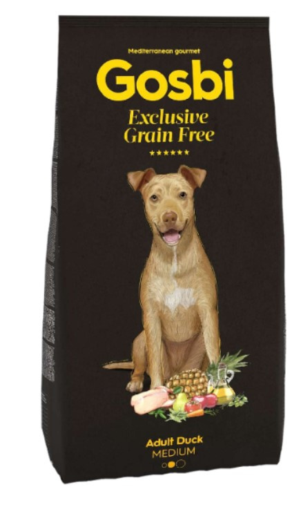 Каталог Сухой корм для собак средних пород Gosbi Exclusive Grain Free Adult Medium (утка) для собак