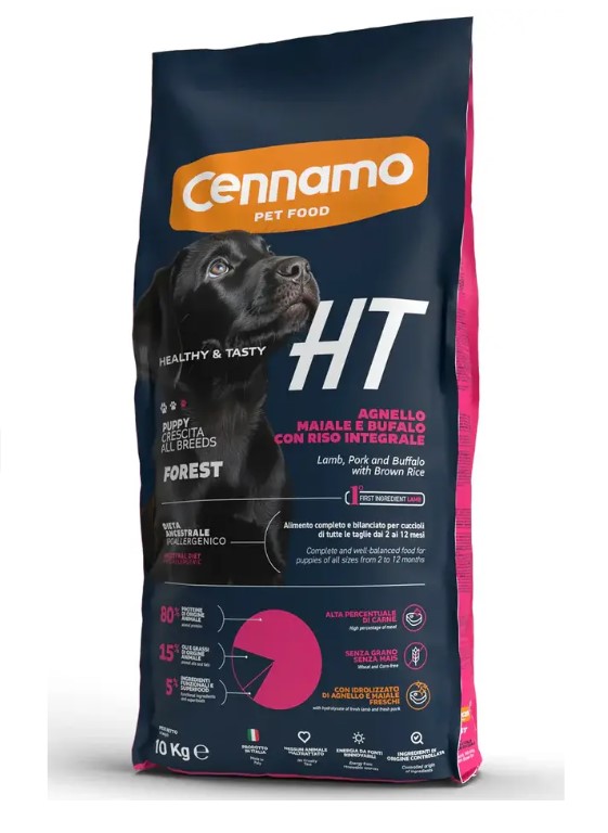Каталог Сухой корм для щенков Cennamo Superpremium HT Puppy All Breeds Forest (ягненок, свинина, буйвол) ) для собак