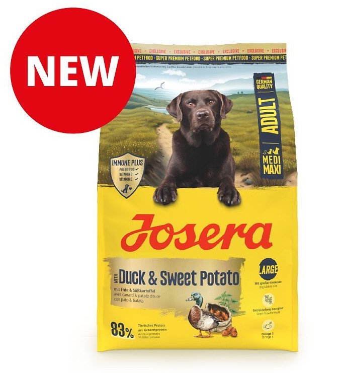 Каталог Сухой корм для собак Josera Medi/Maxi Duck & Sweet Potato (утка, сладкий картофель) для собак