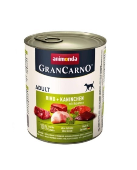 Консервы для собак Animonda Gran Carno Fleisch Adult (кролик, травы)