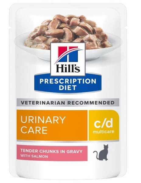 Диетический влажный корм для кошек Hill's Prescription Diet c/d Multicare (лосось)