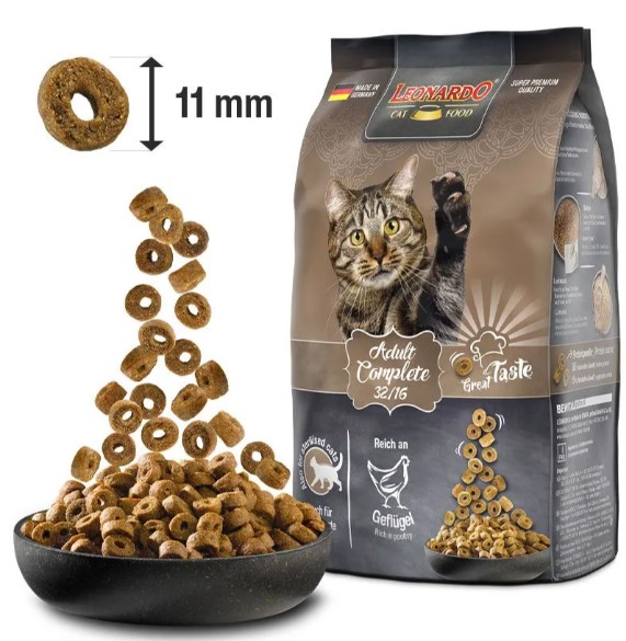 Сухой корм для кошек Leonardo Complete 32/16 Adult Cat 