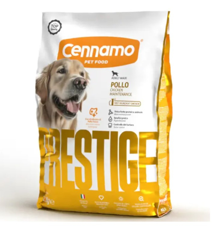 Каталог Сухой корм для собак крупных пород Cennamo Prestige PRD Adult Maxi Pollo (курица) для собак