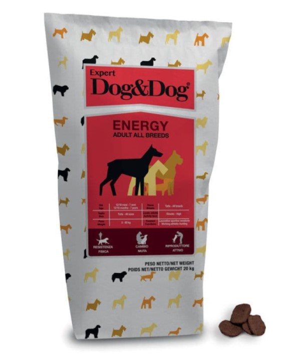 Пища для служебных собак Сухой корм для собак Dog&Dog Expert Energy Adult All Breeds