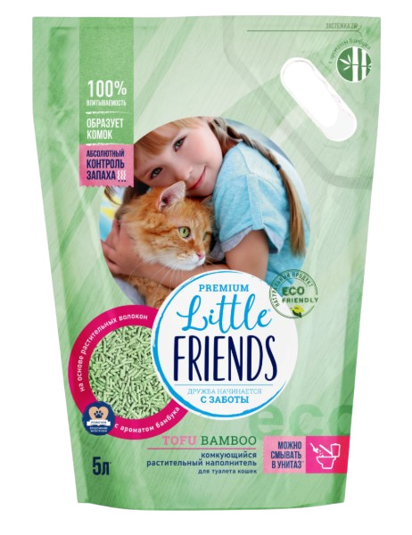 Наполнитель растительный Little Friends Bamboo (бамбук)