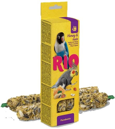 Палочки для средних попугаев "RIO" с орехами и медом 2х75г
