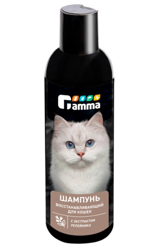 Gamma Шампунь восстанавливающий для кошек с экстрактом репейника для кошек
