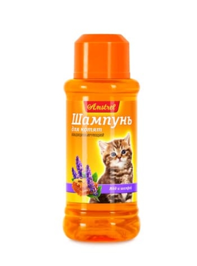 Шампунь для котят кондиционирующий с медом и шалфеем "Amstrel" для кошек