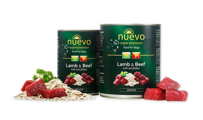 Консервы для стареющих собак NUEVO Senior (ягненок, говядина)