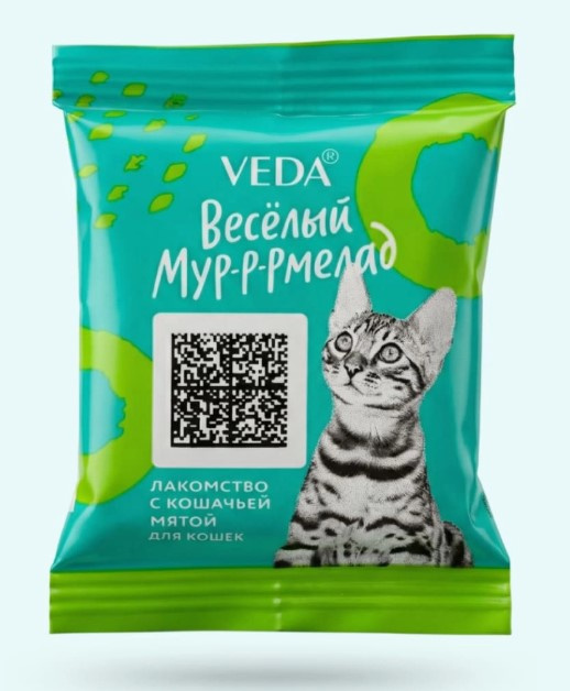 Лакомство для кошек "Веселый Мур-р-рмелад" с кошачьей мятой
