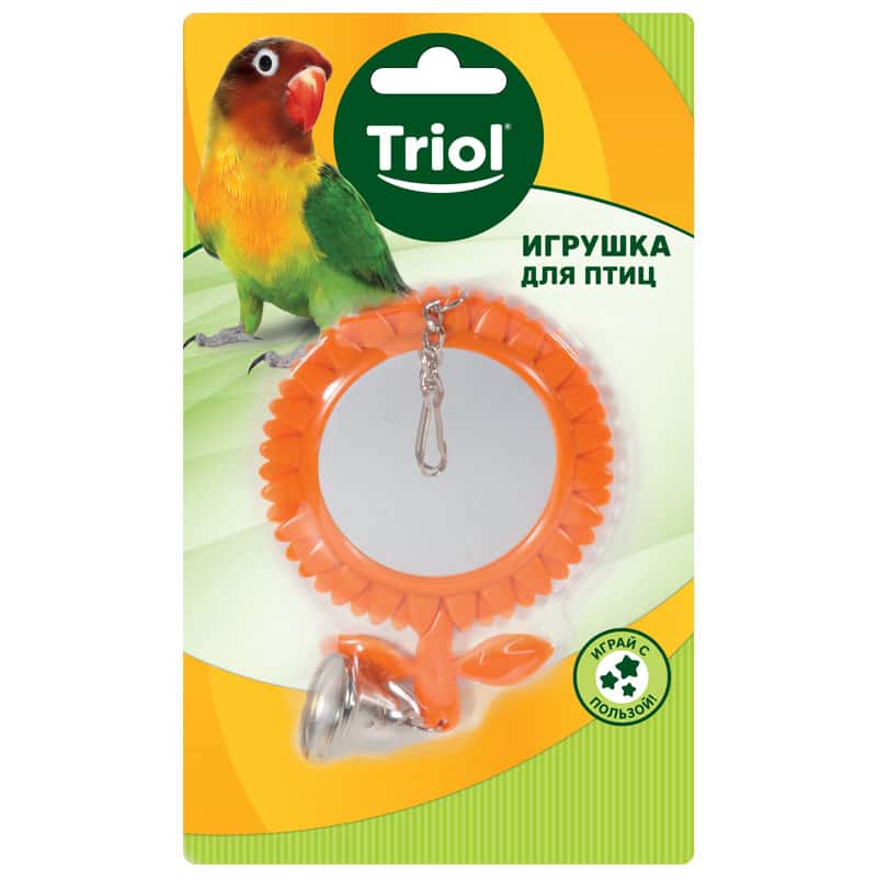 Игрушка для птиц TRIOL - зеркало "Подсолнух", 80*175мм (52181016)