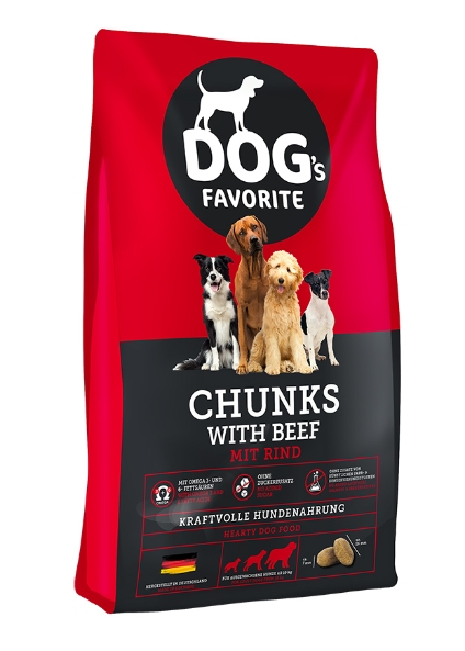 Каталог Сухой корм для собак Dog's Favorite Chunks (говядина) для собак