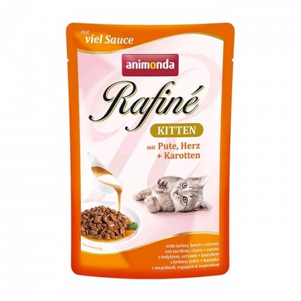 Пресервы для котят Animonda Rafine Kitten индейка, сердце, морковь