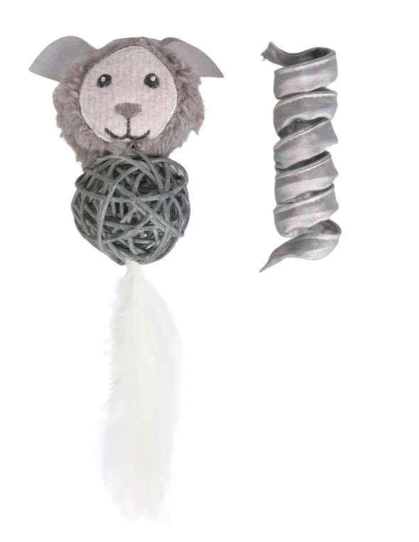 Игрушка для кошек Petpark Космический пёс и пружинка с кошачьей мятой