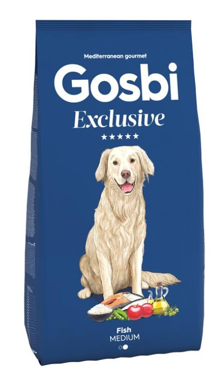 Каталог Сухой корм для собак средних пород Gosbi Exclusive Adult Medium (лосось) для собак