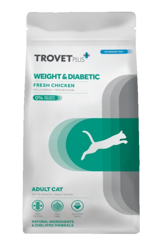 Сухой корм для кошек Trovet Plus Weight & Diabetes Vet Diet Adult