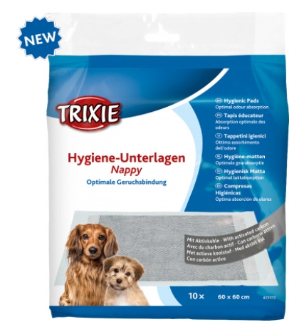 Пелёнки для собак, с активированным углем, 60х60 см 10 шт TRIXIE (23372)