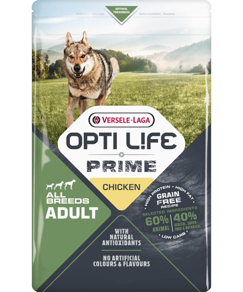 Каталог Сухой корм для собак Opti Life PRIME (курица) для собак