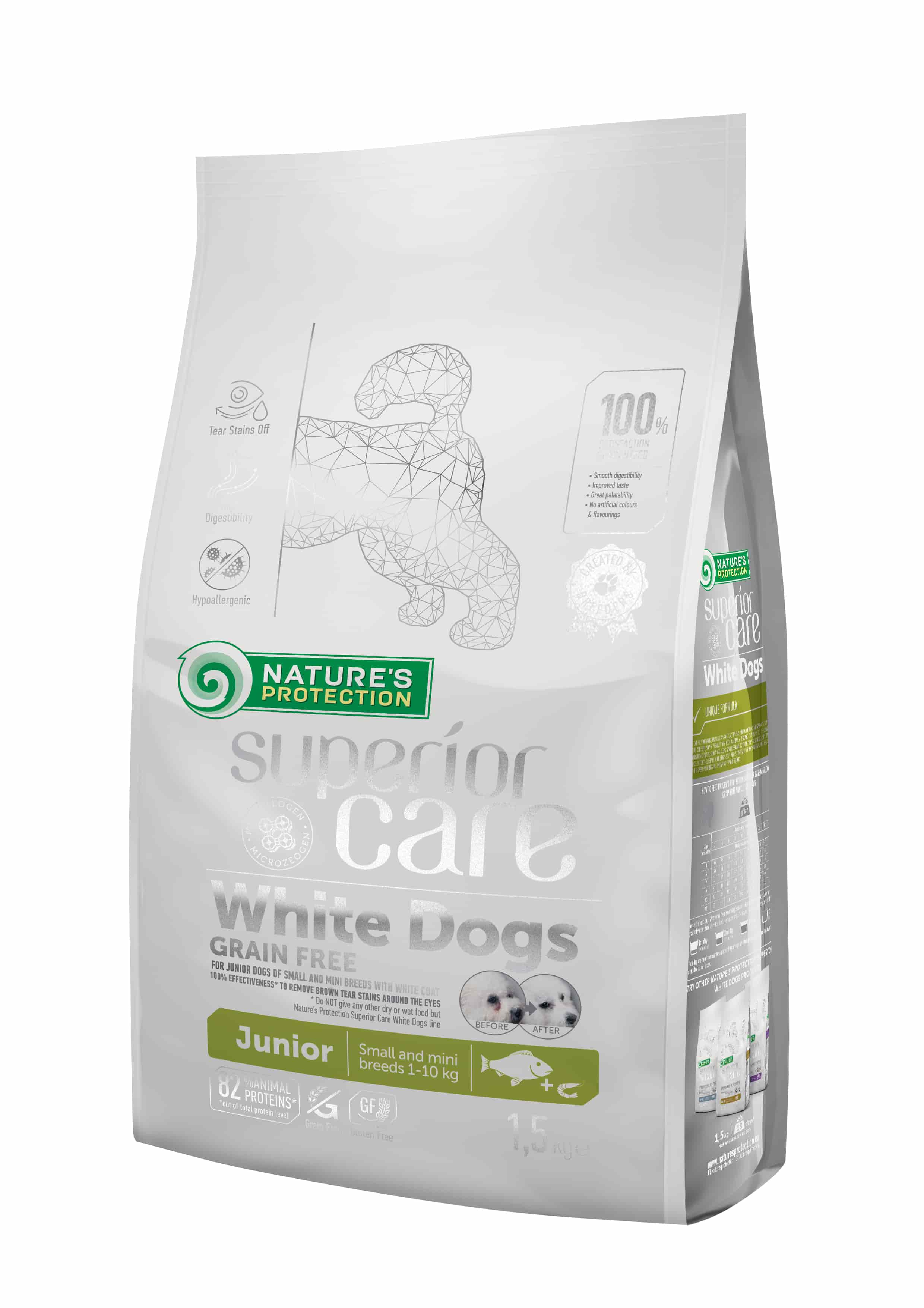 Каталог Сухой корм для щенков Nature's Protection WHITE DOGS JUNIOR SMALL AND MINI BREEDS для собак