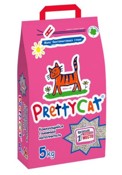 Наполнитель PrettyCat комкующийся бентонитовый "Euro Mix"