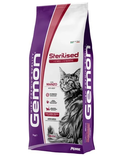 Сухой корм для кошек Gemon Cat Sterilised with BEEF (говядина)