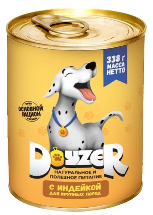 Консервы для собак крупных пород DOYZER Large Adult Dog (индейка)