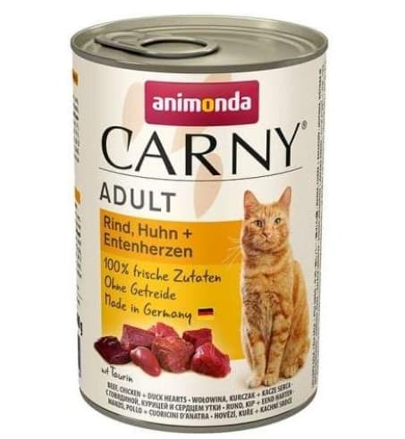 Консервы для кошек Animonda CARNY Adult (говядина, курица, сердце утки)